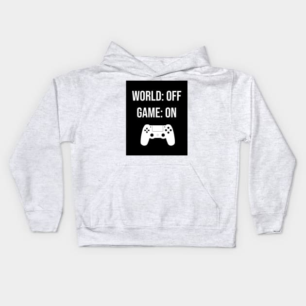 World Off Game On Kids Hoodie by saif